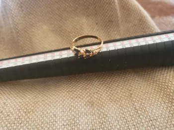 Bague bleu et doré