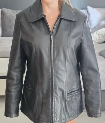 Veste en cuir véritable