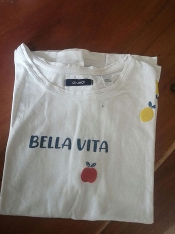 Tee shirt ,fille ,10ans ,imprimé , okaidi