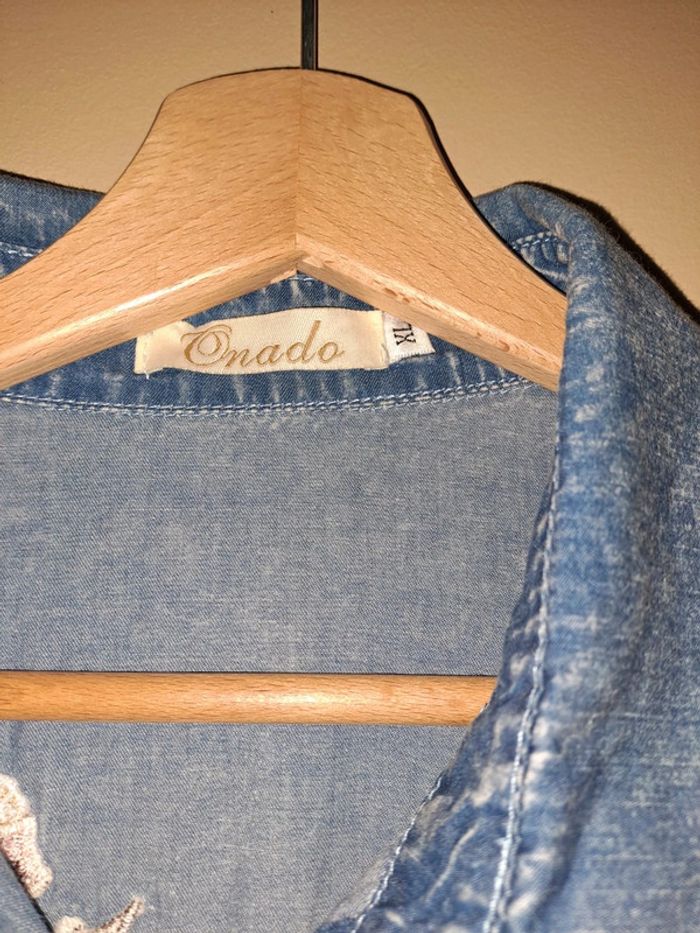Chemise jean femme bleue onado XL ttbe - photo numéro 6