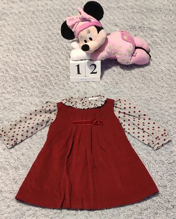 Robe plus chemise T :12 mois.