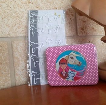 Papeterie: Boîte bons-points/images + Trombones fantaisie