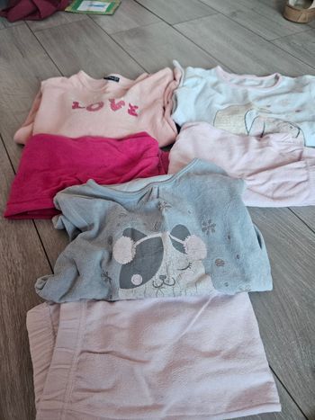 Lot trois pyjama fille 10  ans