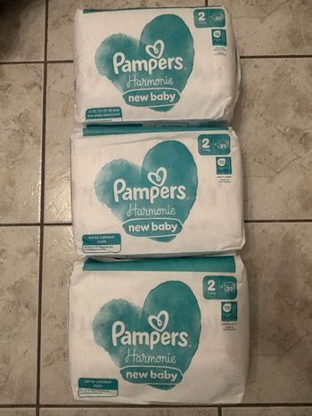 Lot de 3 paquets Pampers Harmonie Taille 2