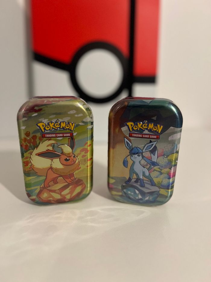 Lot de 2 mini tins évolutions prismatiques ev8.5 pyroli givrali - photo numéro 1