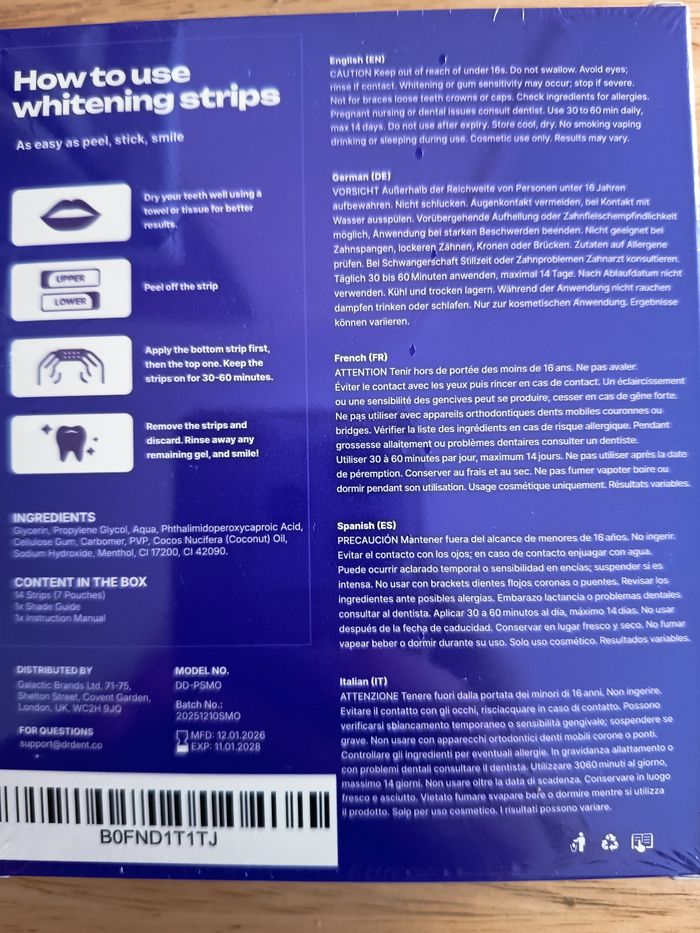 Bande blanchiment dent - photo numéro 2