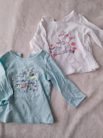 Lot 2 t shirts manches longues