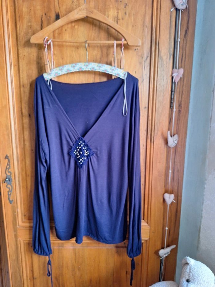 Haut  bohème grande taille T 50 - photo numéro 4