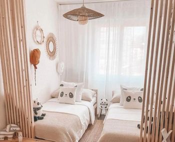 Parures de lit en coton lavé blanc neuves