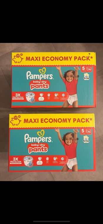 174 couches Pampers baby dry pants 5 remise 30% code zen30