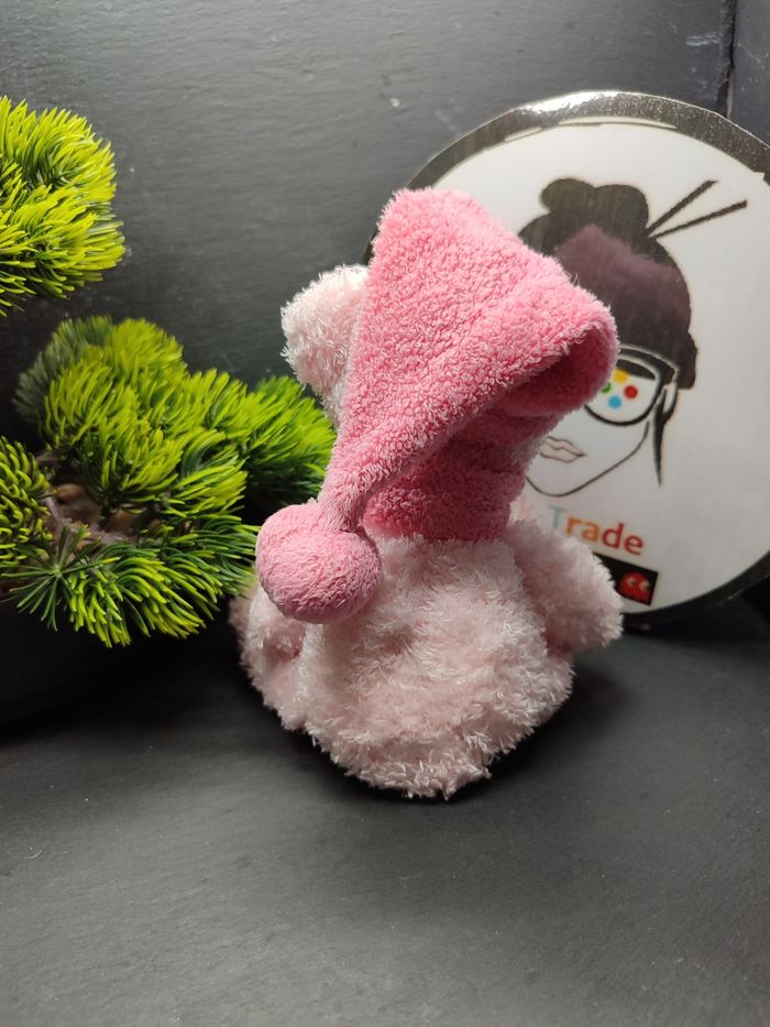 ours rose cmp doudou peluche bonnet écharpe poils billes Noir Fourrure Doudou - photo numéro 2