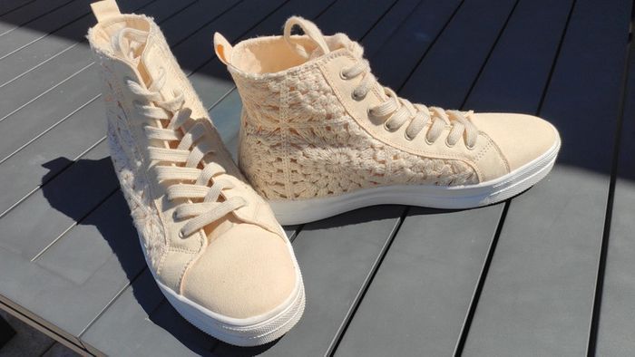 Baskets montantes macramé pointure 41