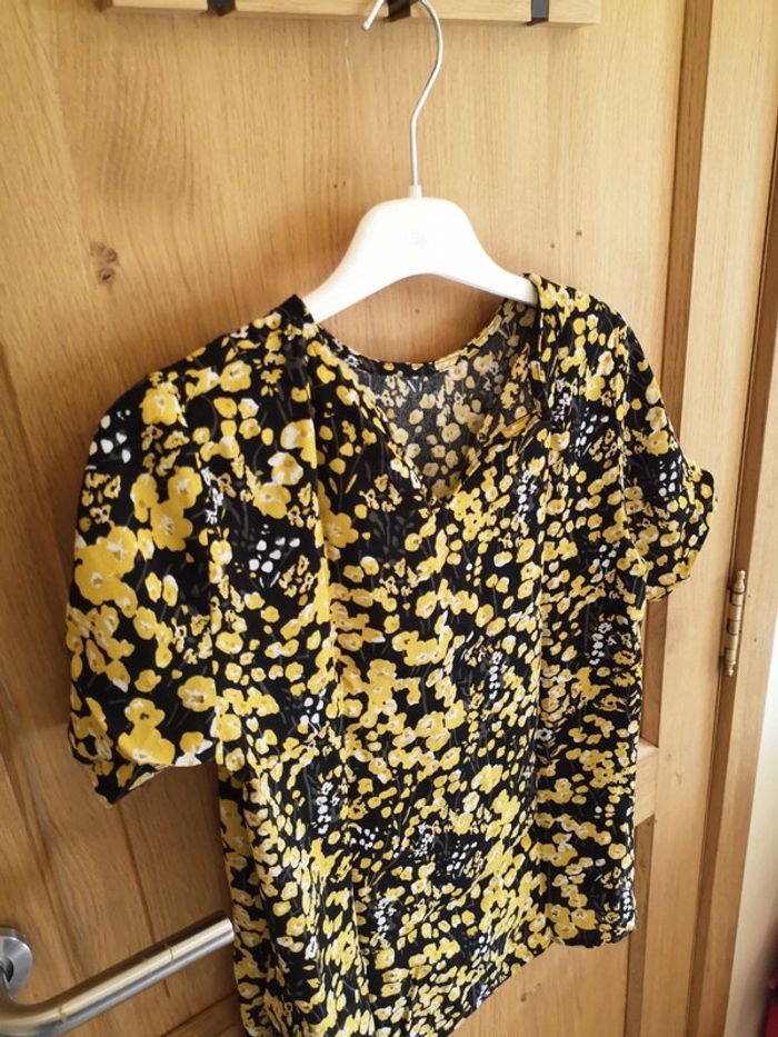 T-shirt Pieces en jaune et noir S - photo numéro 2