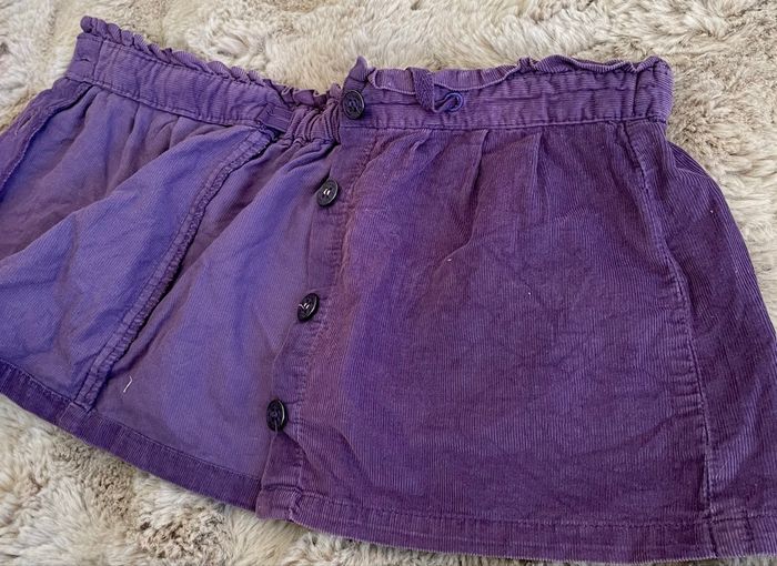 Jupe évasé Velours Maille Côtelé Couleur violet  Fille 3 ans Kid Kanai - photo numéro 8