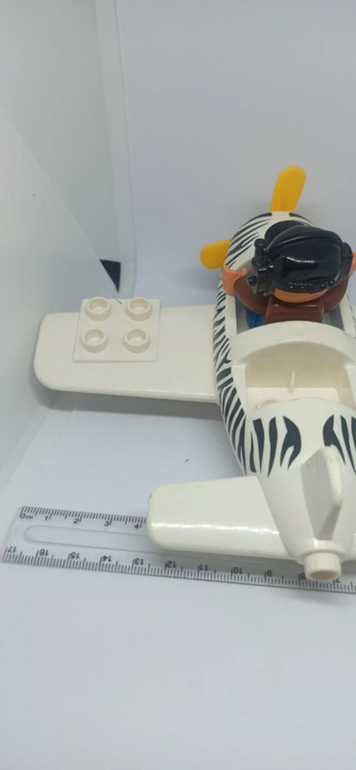 Avion de safari avec pilote lego duplo - photo numéro 4