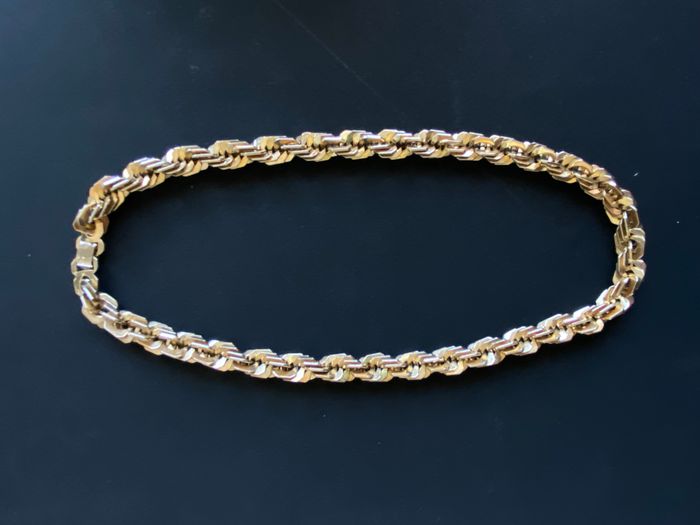 Collier doré chaîne grosses mailles rectangulaires - photo numéro 3