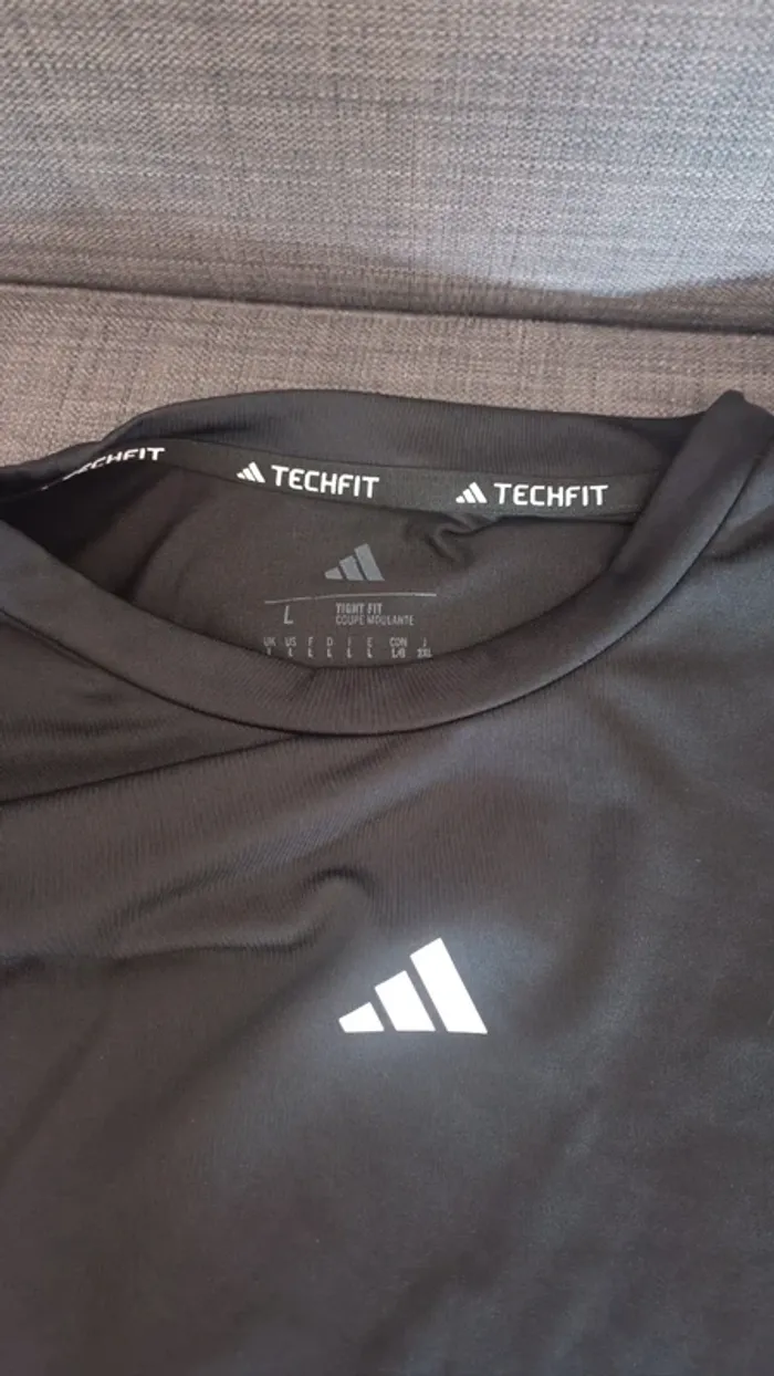 Maglia maniche lunghe Adidas nera - photo numéro 2