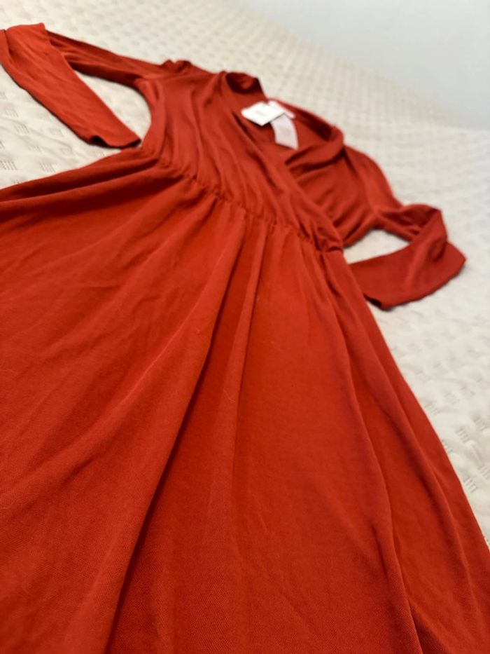 Robe camaïeu XS neuve orange brûlée - photo numéro 2