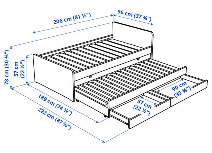 2 Lits Enfant Tiroir (Très Bon état) + 1 Matelas (Neuf) - photo numéro 3