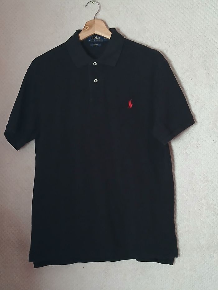 Polo Ralph Lauren – Slim Fit – Noir – Taille L – Excellent état - photo numéro 6