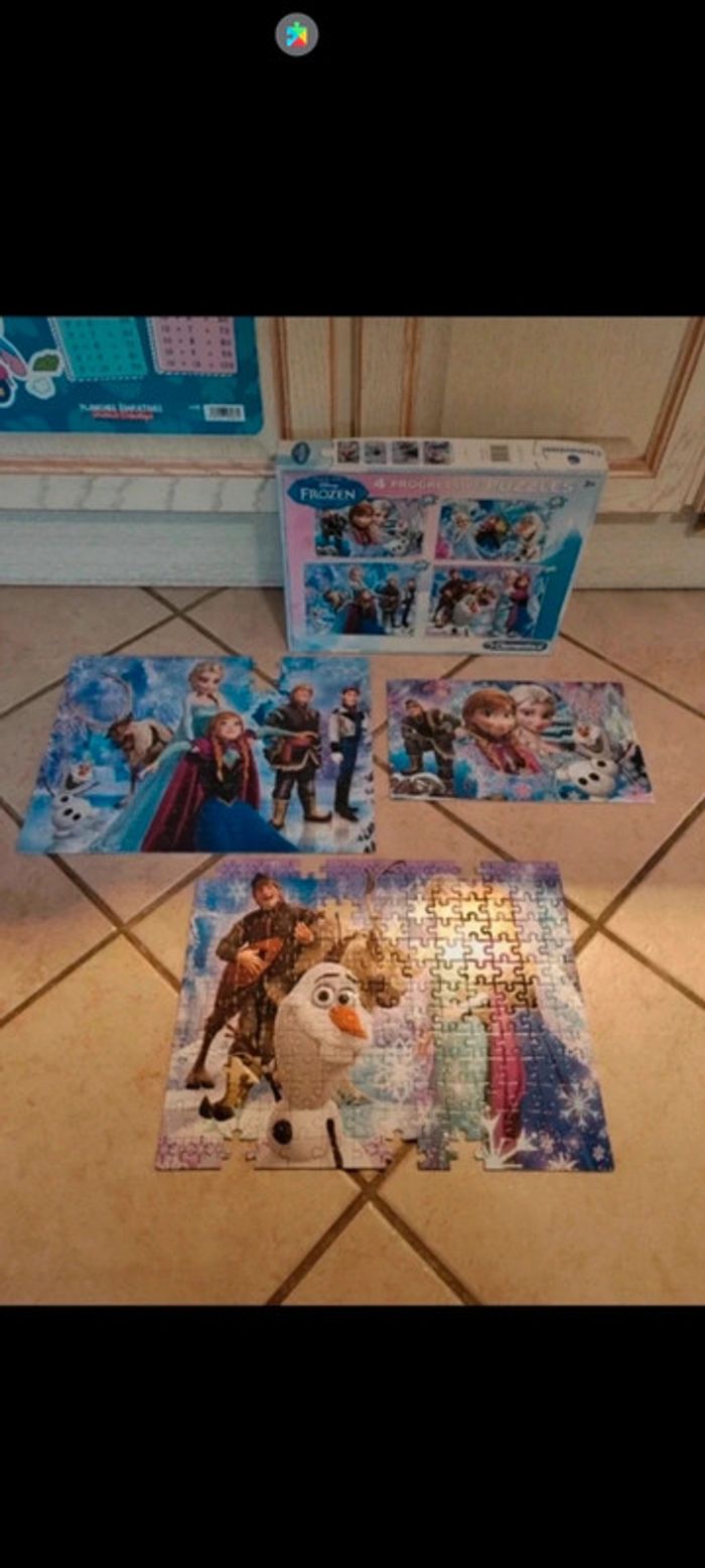 🧩Puzzles évolutifs Reine des Neige de chez Clementoni