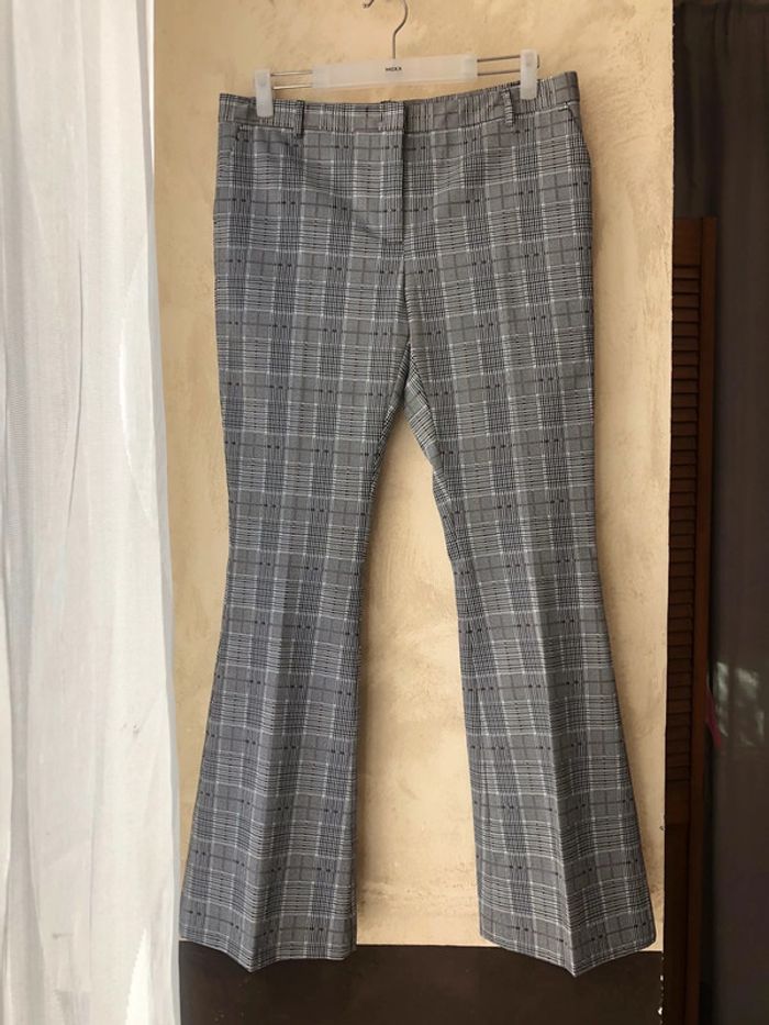 Pantalon flare prince de galles Lauren Vidal XL - photo numéro 3