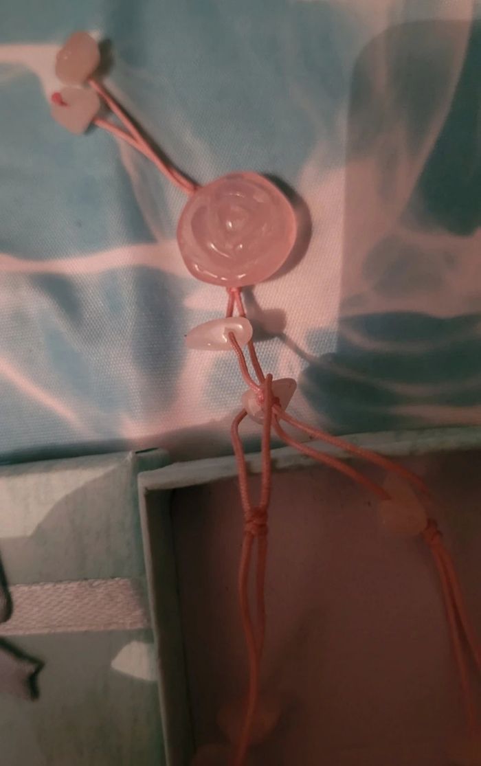 Bracelet avec pierre rose - photo numéro 3