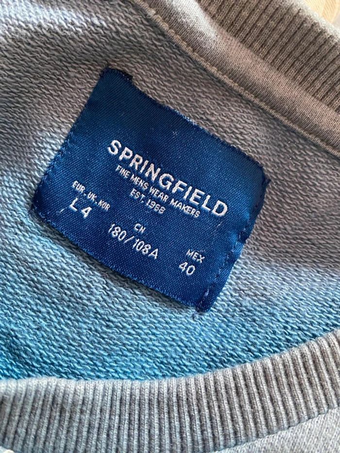 Pull Sweat Springfield taille L coupe large Effet tie & dye - photo numéro 3