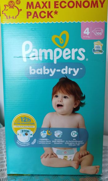 Pampers Baby Dry T4 x108 Couches 9-14kgs