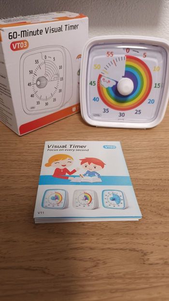 Minuteur timer visuel pour enfant motif arc en ciel 🌈  neuf