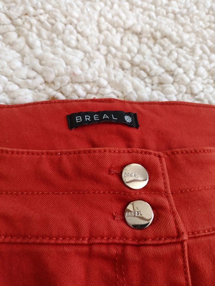 Pantalon rouge brique Bréal neuf avec étiquette - photo numéro 3