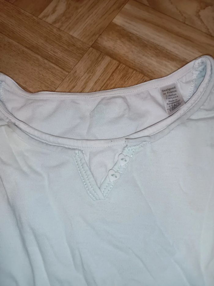 T-shirt fille Okaïdi taille 12 ans en bon état - photo numéro 2