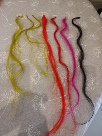 Mèches multicolore cheveux naturels