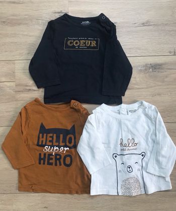 Lot 3 TS manches longues 3M