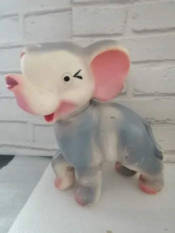 ancien jouet grand éléphant pouet