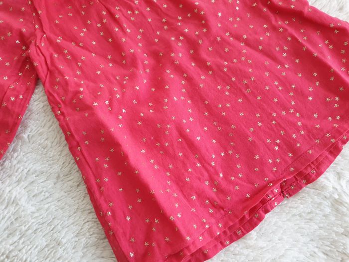 Robe rose framboise à étoiles dorées - 12M - TAO - photo numéro 3