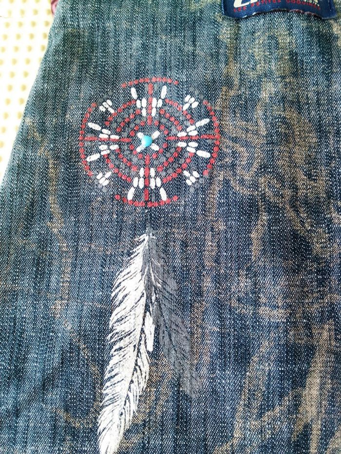 Jupe en jeans 4ans style pocahontas - photo numéro 2