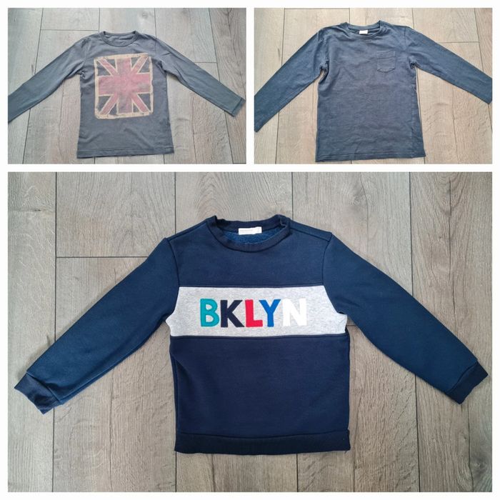 Lot 1 pull et 2 tee-shirts 8 ans garçon