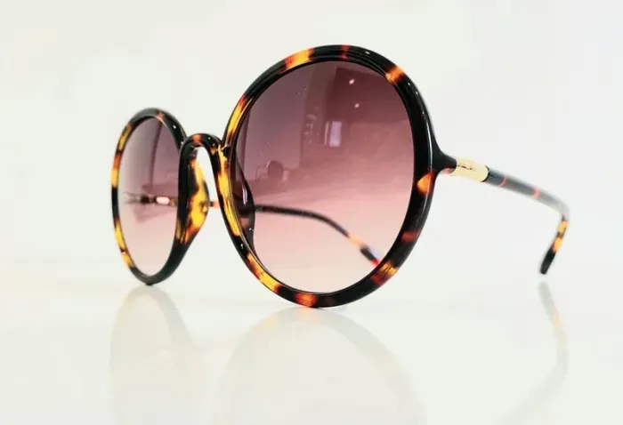 Lunette de soleil femme ronde marron léopard verres dégradés uvprotection catégorie 3 - photo numéro 4