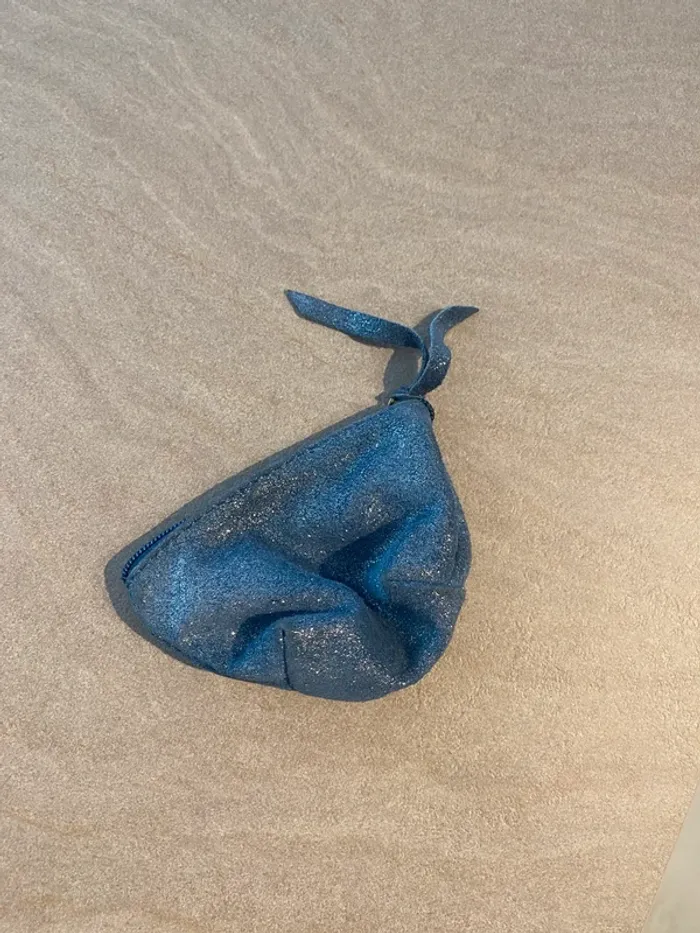 Petit porte monnaie bleu irisée - photo numéro 2