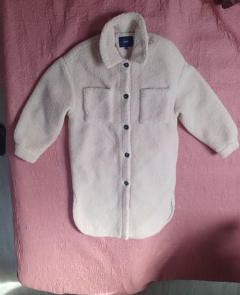 Manteau long effet moutonné couleur écru kiabii taille xl