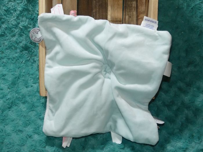 Doudou plat chat/tigre blanc gris bleu Anna Milo Noukie's 🐅Neuf - photo numéro 3