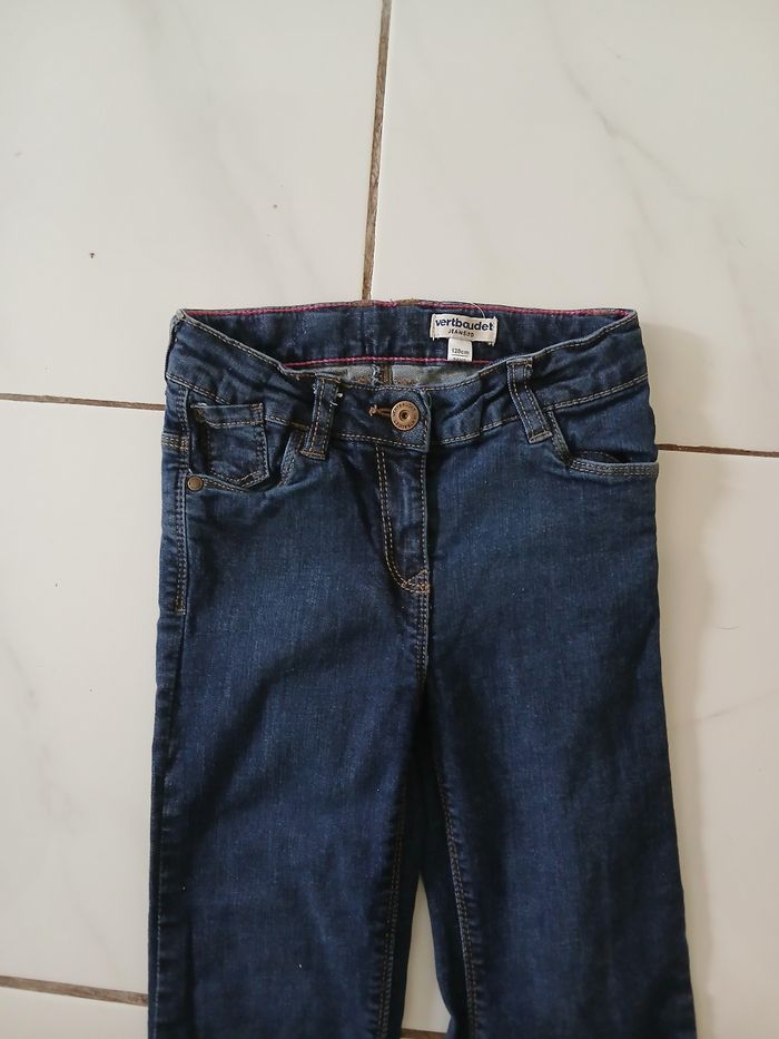 Pantalon jean fille taille 7 ans en coton marque vert baudet - photo numéro 6