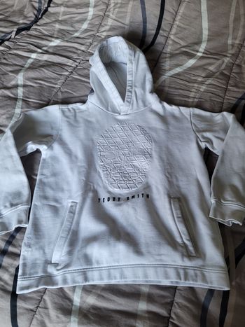 sweat teddy Smith 12ans blanc  (3e)