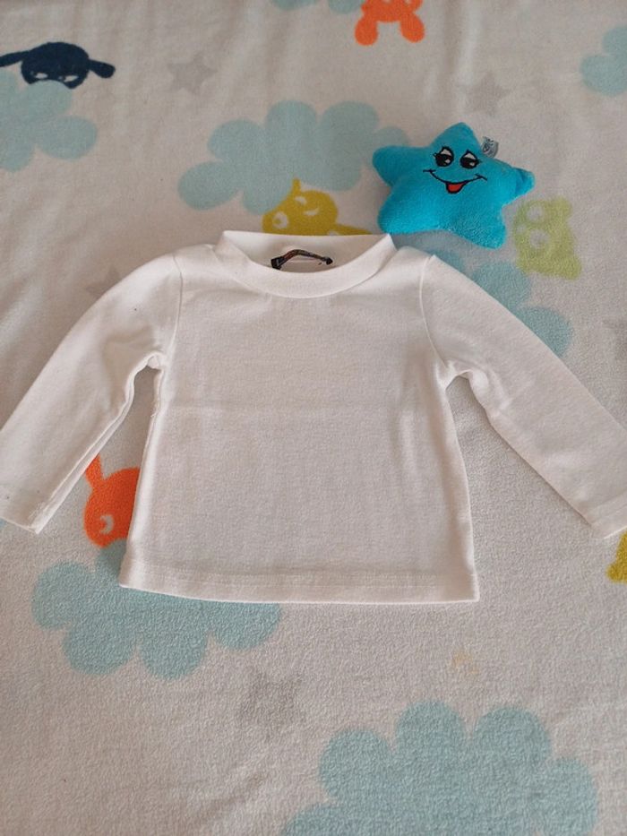 T-shirt blanc 3 mois