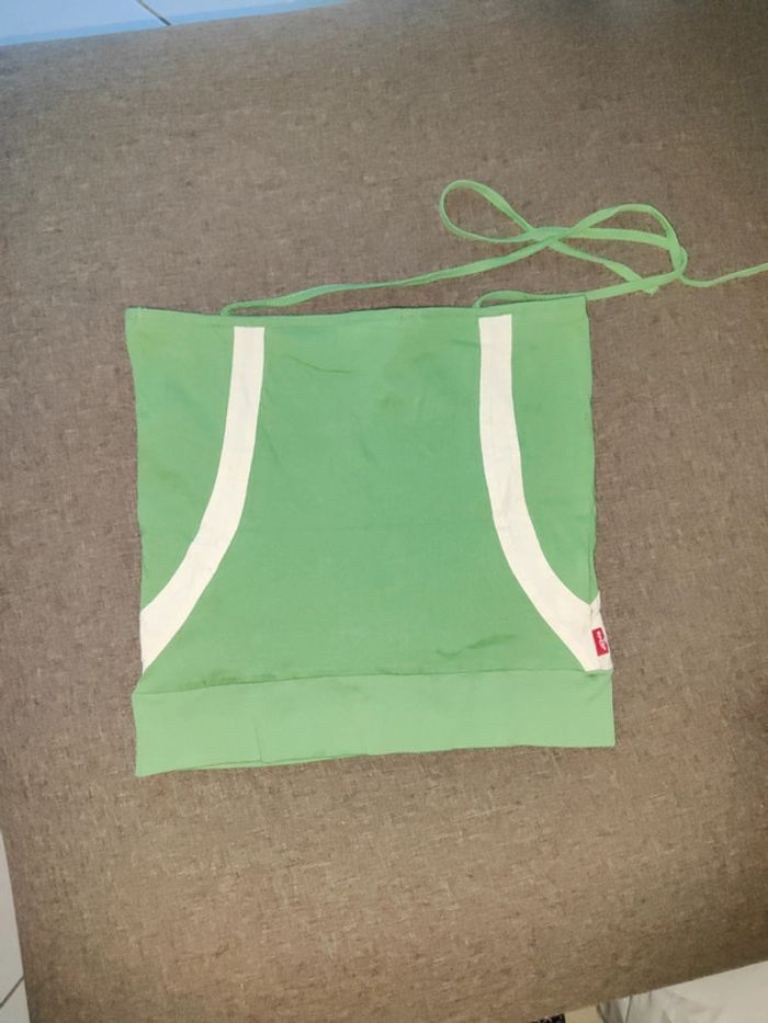 Haut sans manche vert et crème Levi's - photo numéro 3