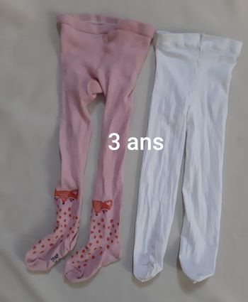 lot de 2 paires de collants - 3 ans