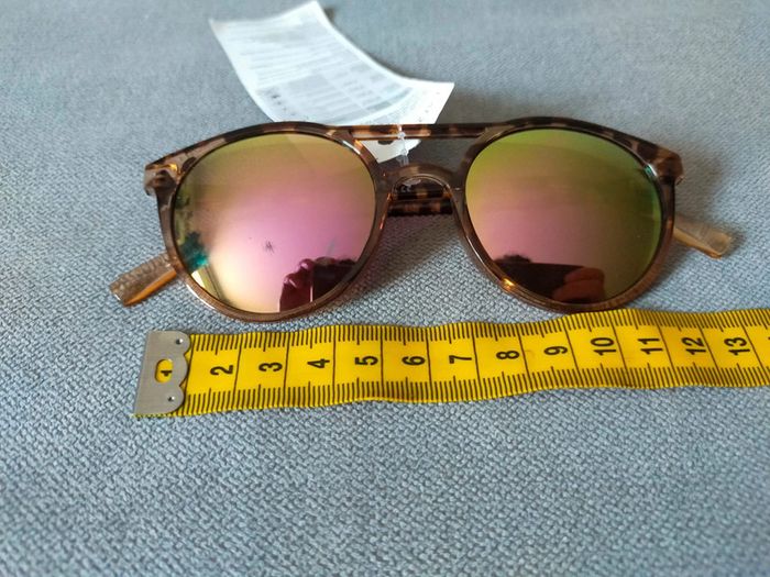 Lunettes de soleil miroir multicolores écaille - photo numéro 6