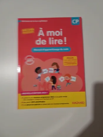 Manuel A moi de lire CP apprentissage code