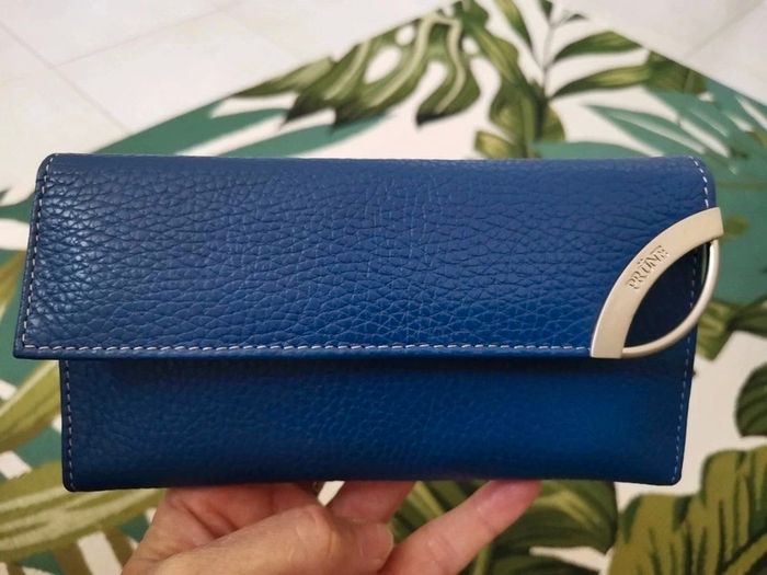 Sublime Portefeuille en Cuir Grainé Saphir | Prüne